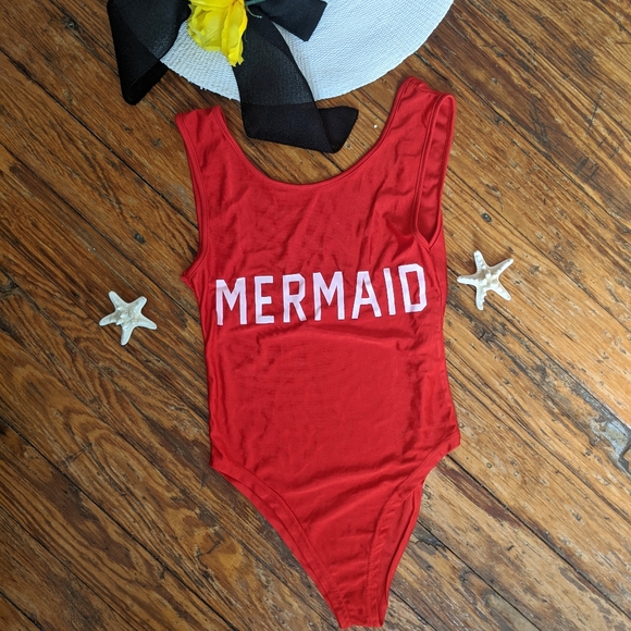 Mermaid One Piece Swimsuit - Picture 4 of 6